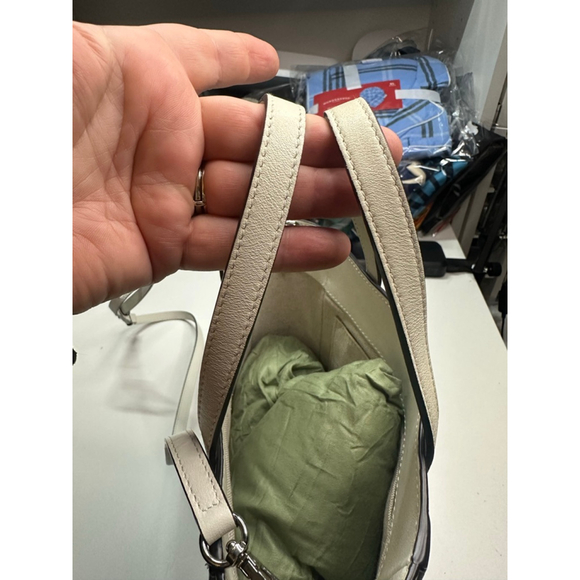 Women's Jimmy Choo Crossbody Bag White Silver Studded One Size - Picture 9 of 14